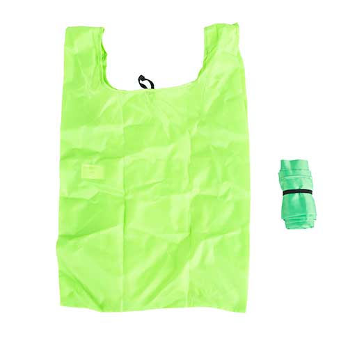 Lime Green Polyester Foldable Tote 4